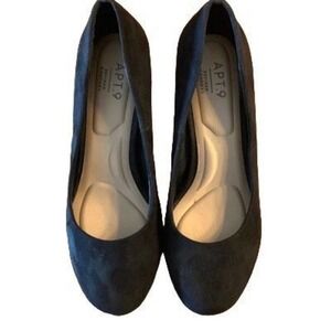 Apt.9 Chuck Heel Slip-On Pumps - Black, Size 6.5